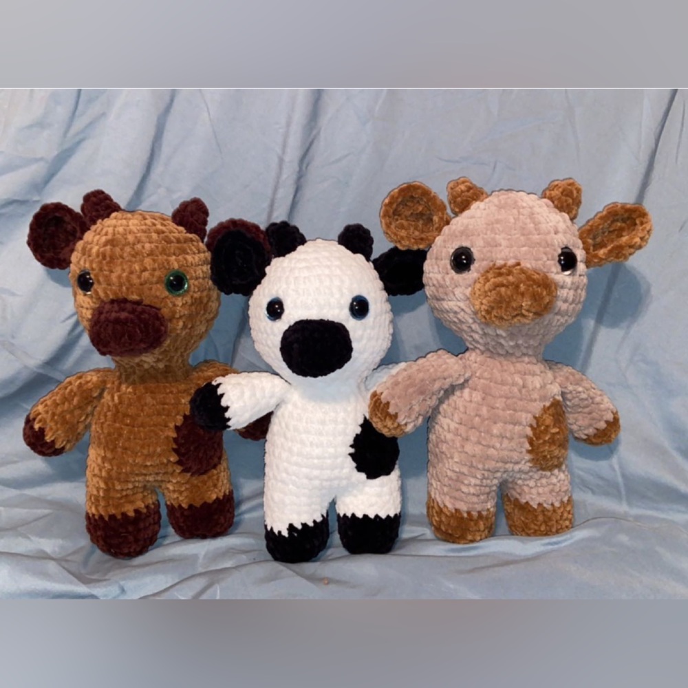 Crochet cow plushie
